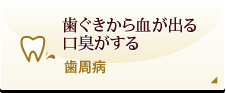 歯ぐきから血が出る口臭がする 歯周病