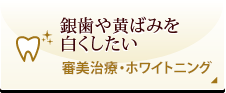 銀歯や黄ばみを白くしたい 審美治療・ホワイトニング